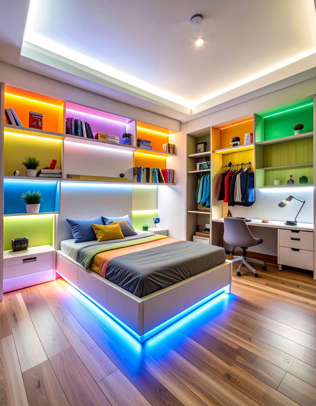 Boys Dorm Room Command Hook Organization - 20 Boys Dorm Room Ideas