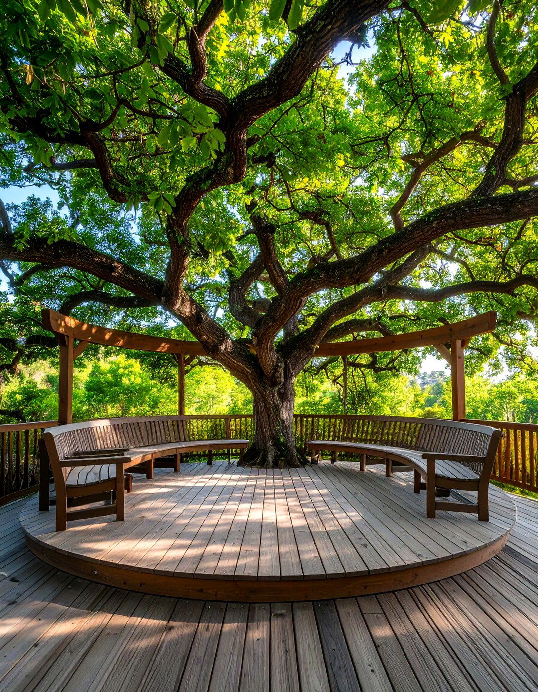 Branch Out Tree Deck - 20 Small Deck Ideas