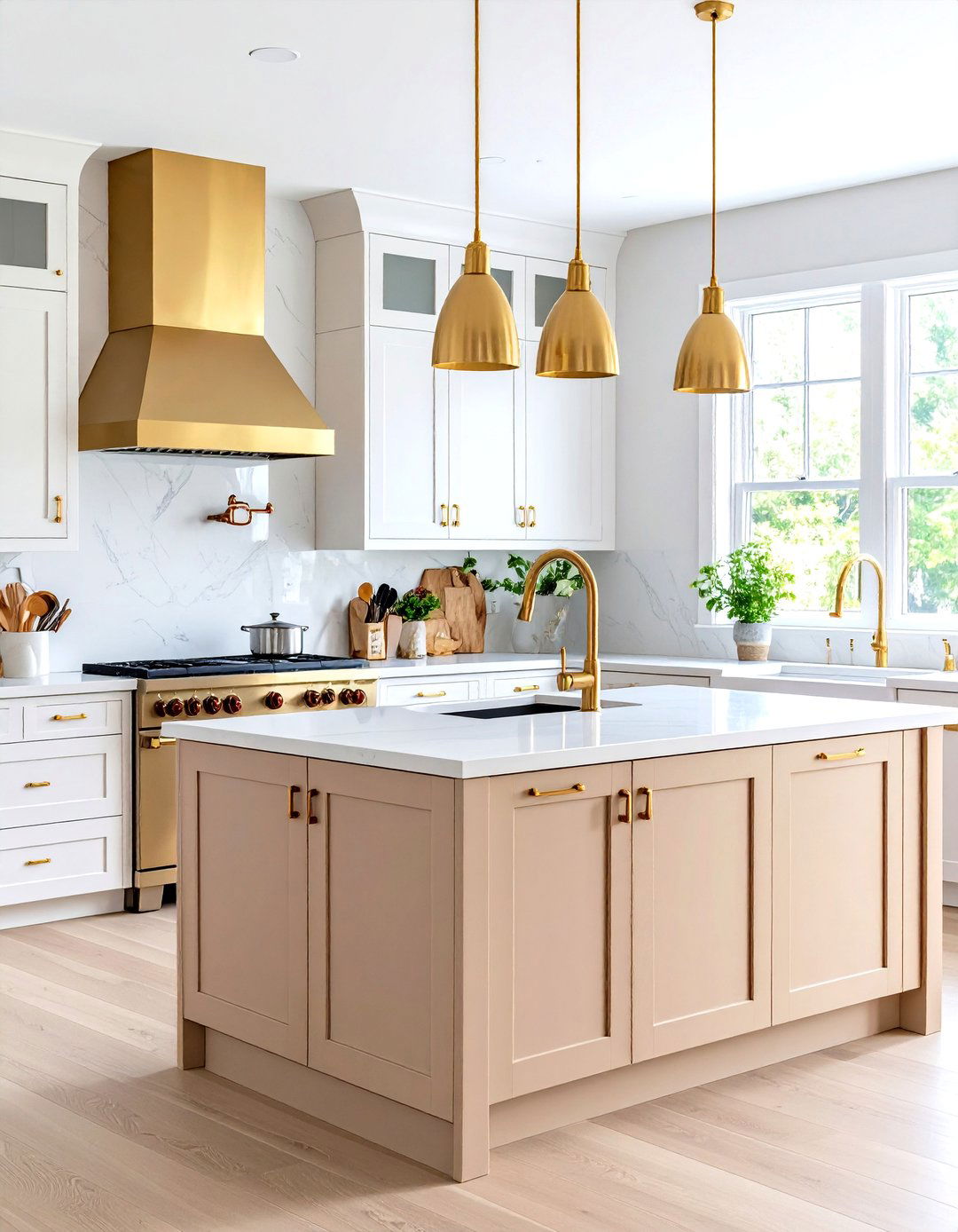 Brass Accent Minimalist Kitchen Style - 20 Minimalist Kitchen Ideas