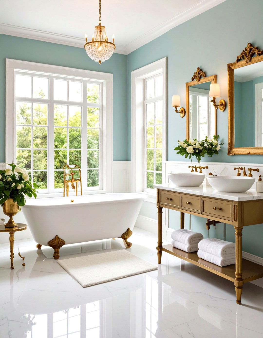 Brass Fixtures - 20 Victorian Bathroom Ideas