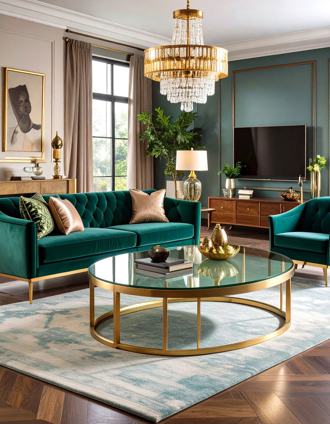 Brass and Glass Living Room Furniture Collection - 20 1980s Living Room Ideas