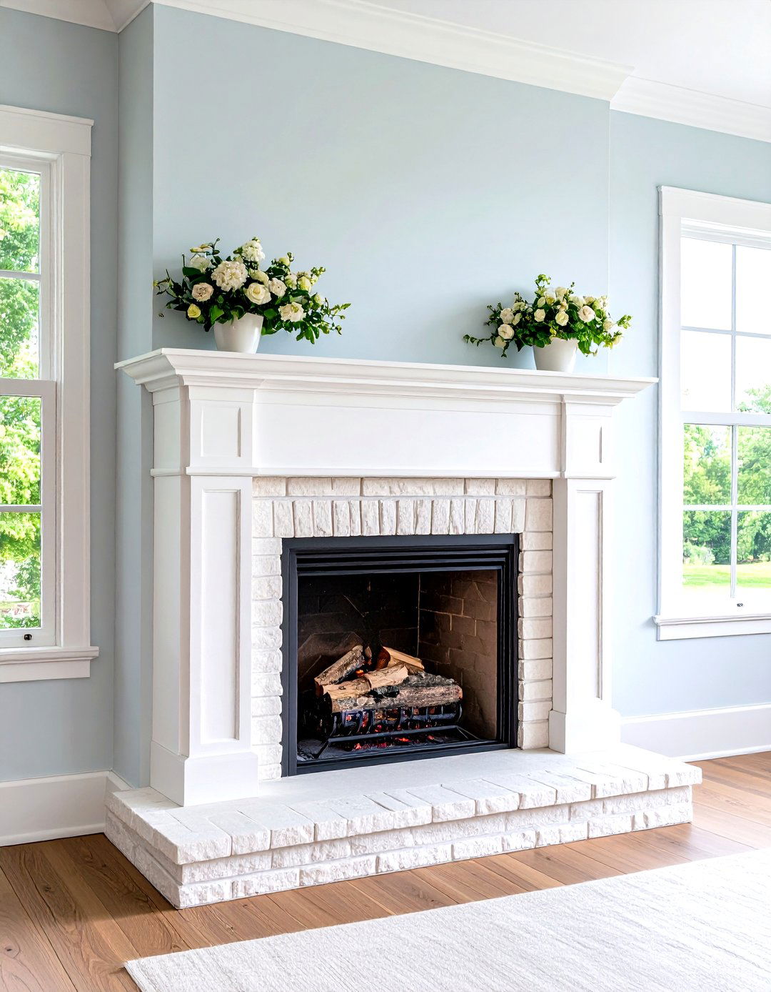 Breathable Limewash Fireplace for Old World Softness - 20 Fireplace Paint Ideas