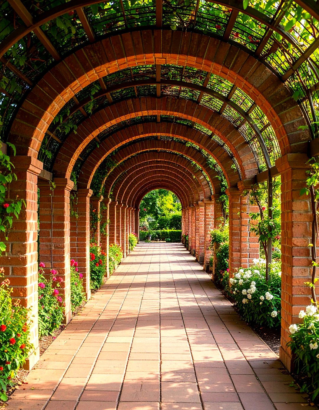 Brick Arch Traditional Covered Walkway - 20 Covered Walkway Ideas