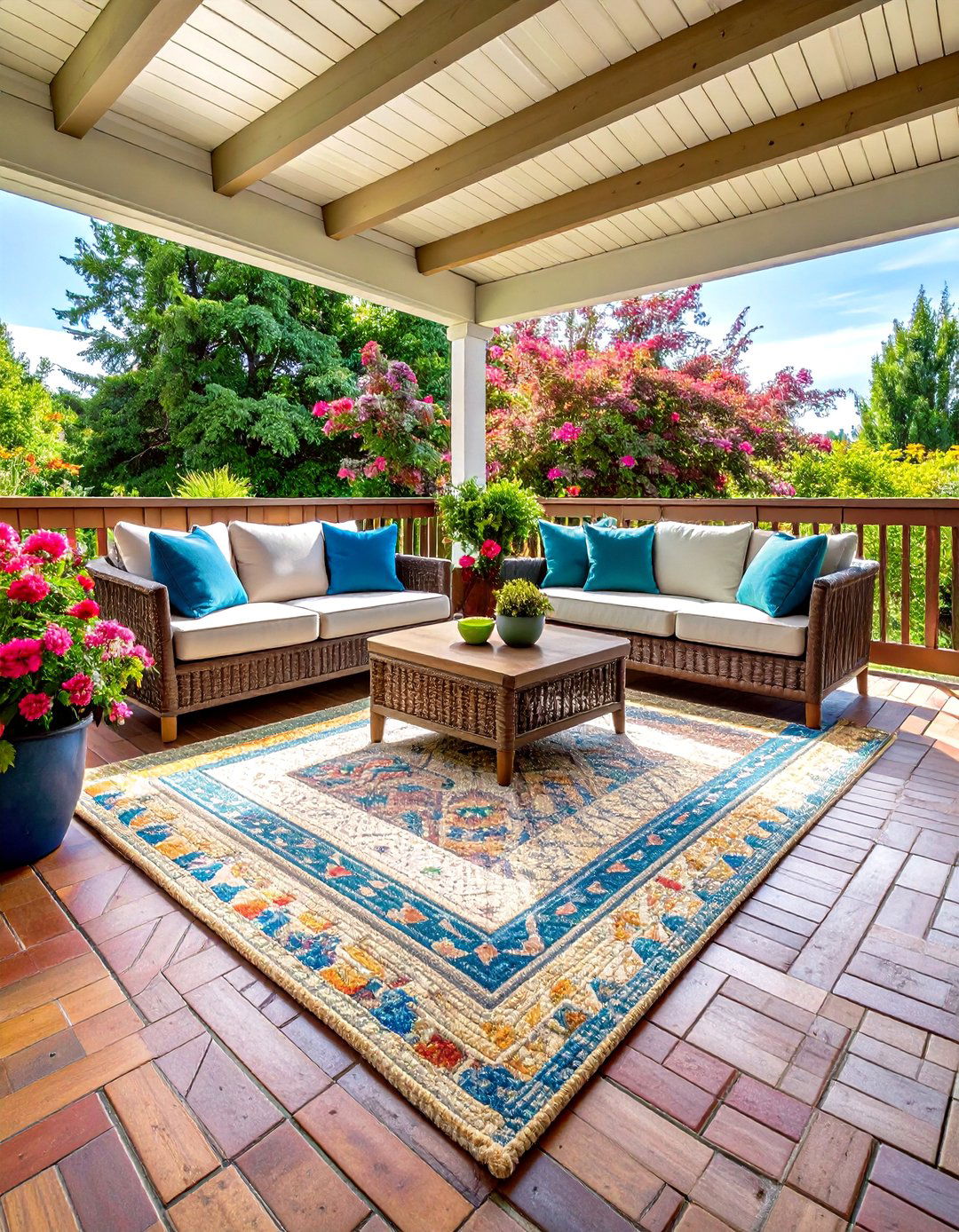 Brick Flooring - 20 Screened-in Deck Ideas