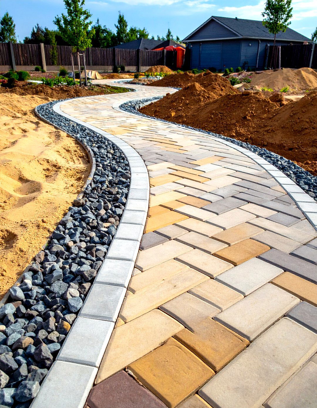 Brick Paver Pattern Walkway - 20 Stepping Stone Walkway Ideas