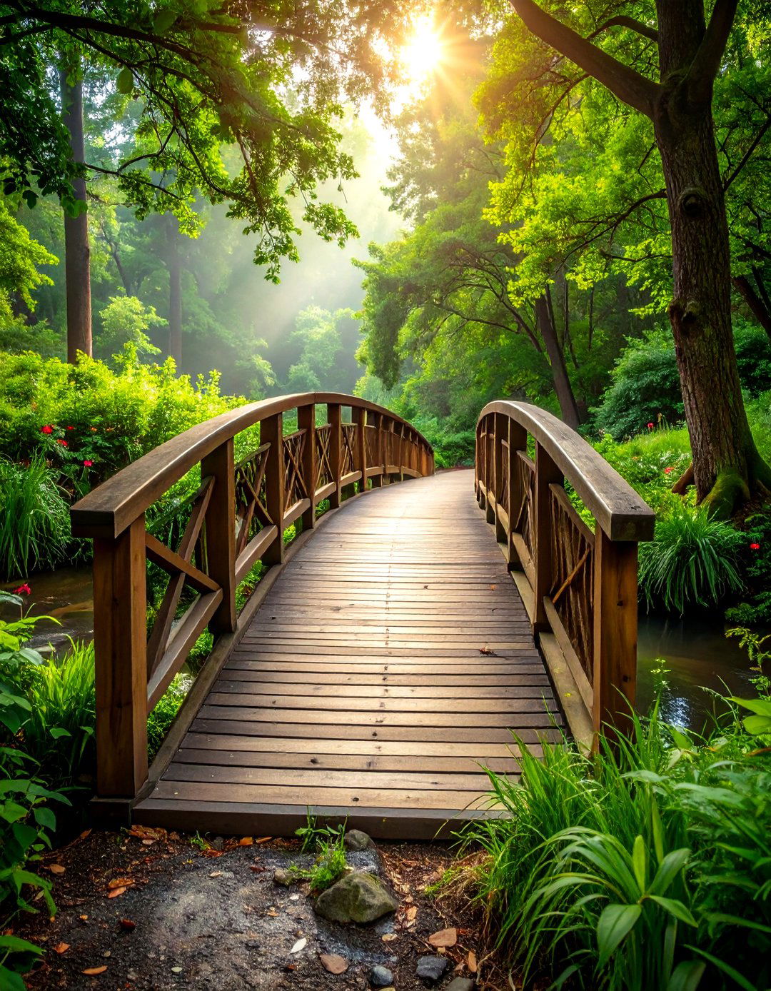 Bridge Style Composite Walkway for Dramatic Effect - 20 Composite Walkway Ideas