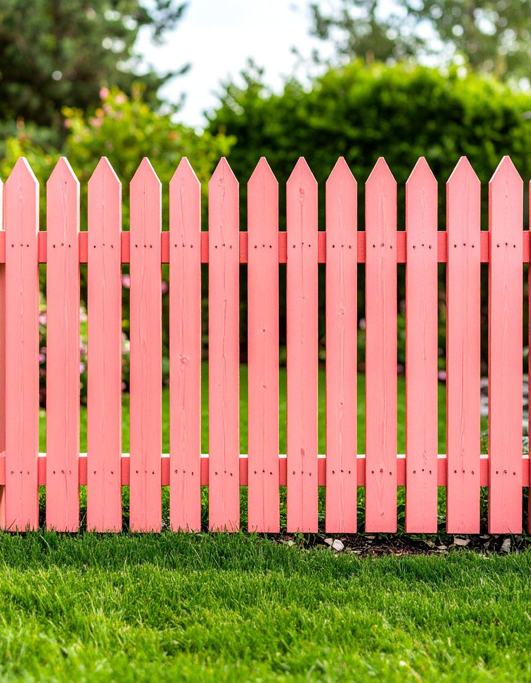 Bright Coral Pink Garden Fence Colour - 20 Garden Fence Colour Ideas