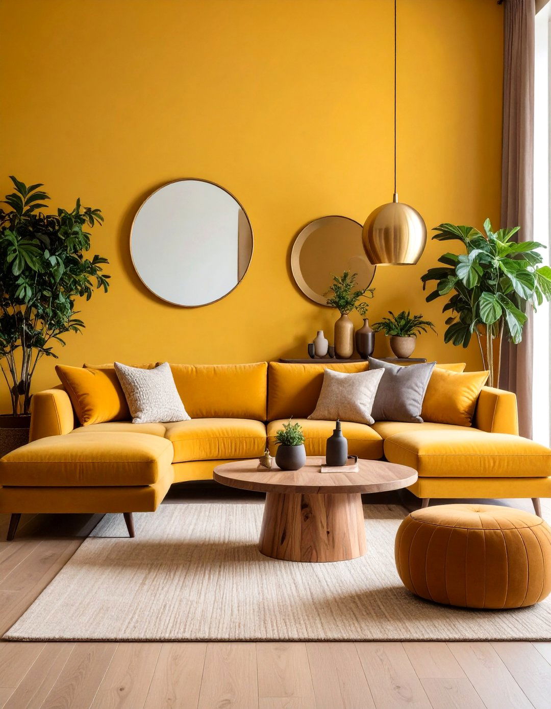 Brown Living Room with Organic Modern Style - 20 Brown Living Room Ideas