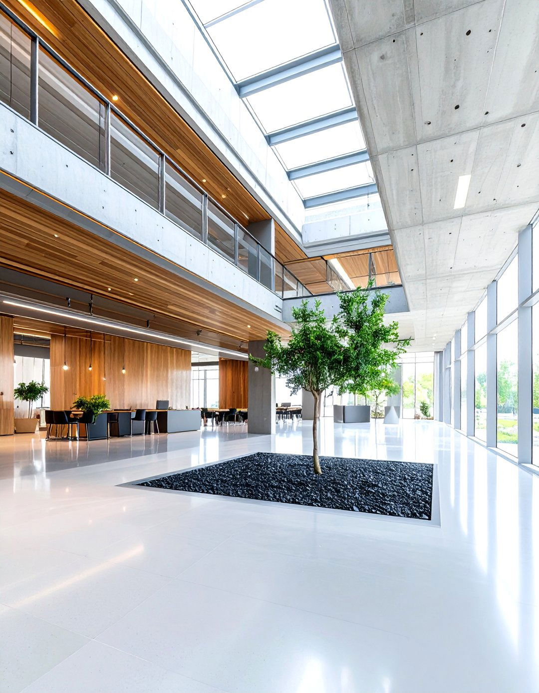 Brutalist Double Height Atrium - 20 Brutalist Interior Design Ideas