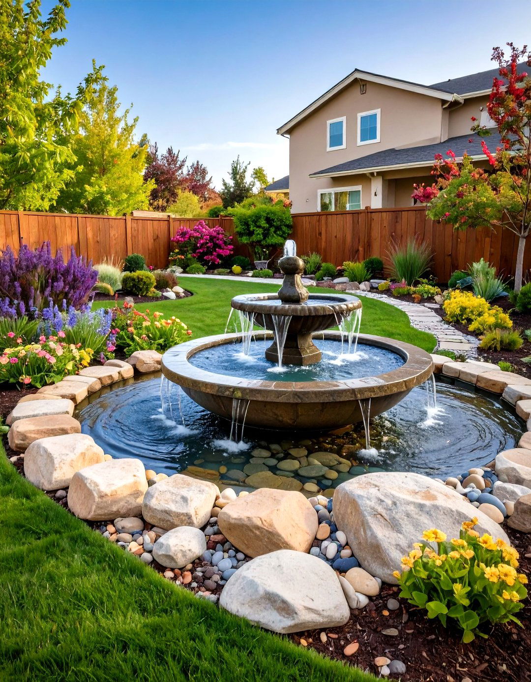 Bubbling Rock Backyard Fountains for Natural Appeal - 20 Backyard Fountain Ideas