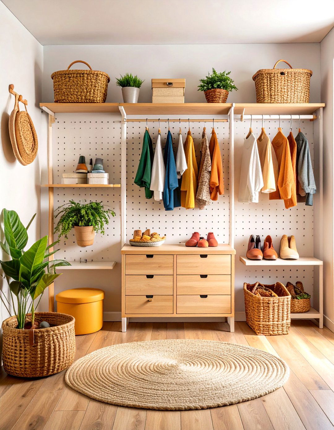 Budget Friendly Pegboard Closet Wall Ideas - 20 Closet Ideas