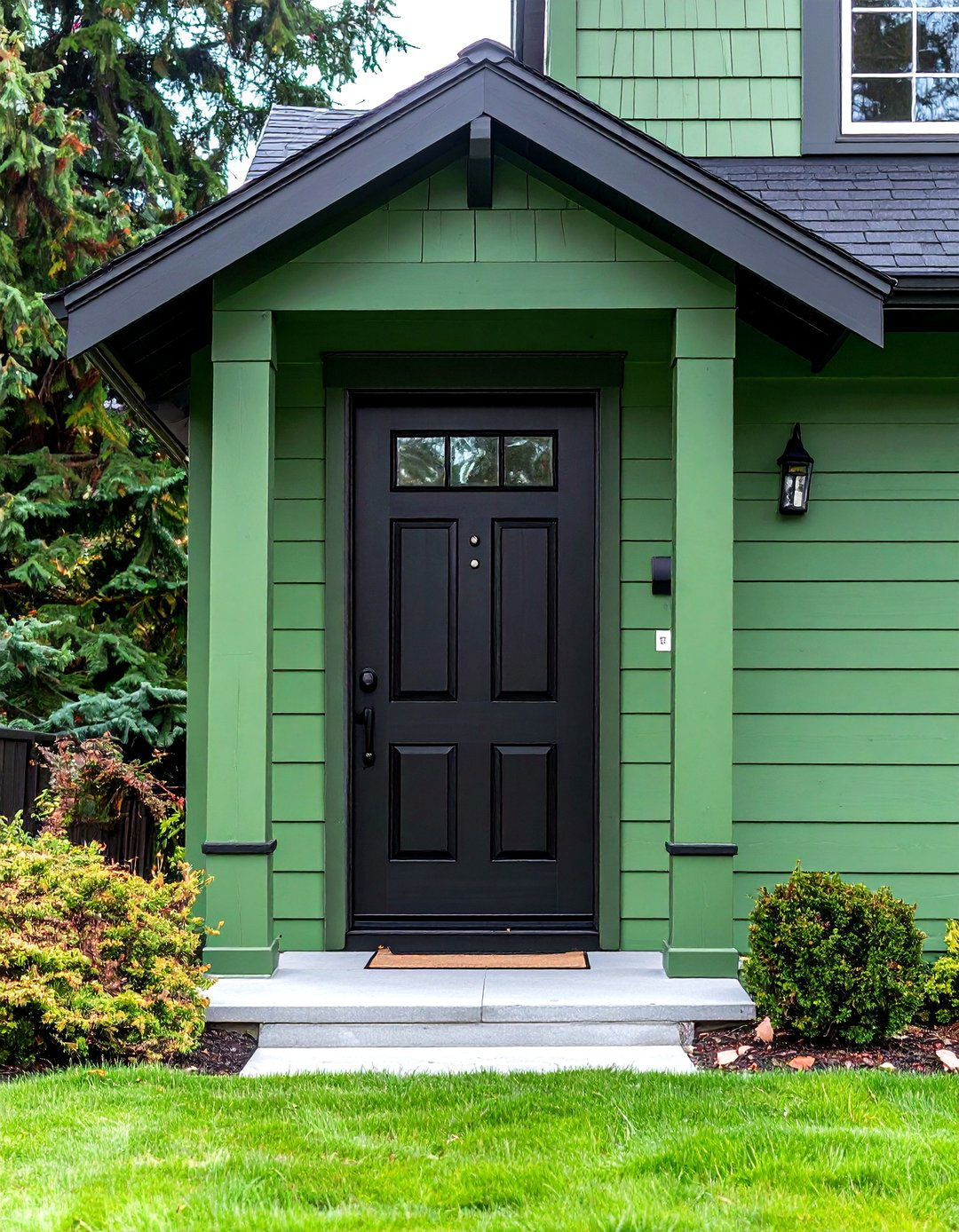 Budget Friendly Strategies - 20 Sage Green House With Black Door