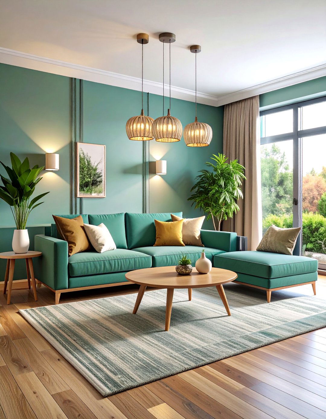 Budget Lighting Upgrade with Sconces - 20 Budget Apartment Living Room Ideas
