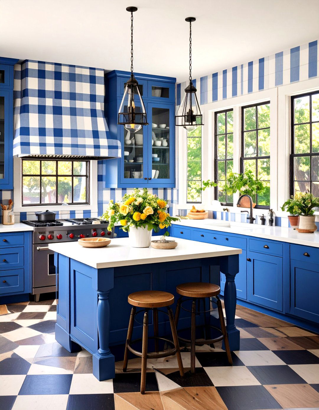 Buffalo Check Wall Painting Idea - 20 Wall Painting Ideas of Any Room