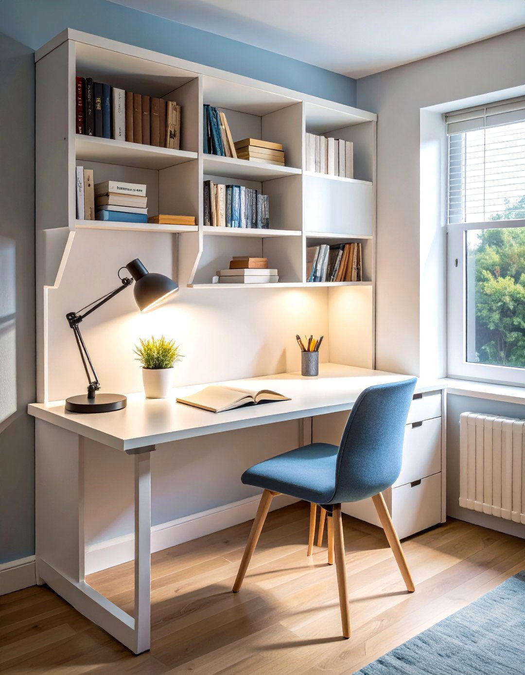 Build a Desk Hutch or Organizer for Study Zen - 20 Dorm Room Decorating Ideas