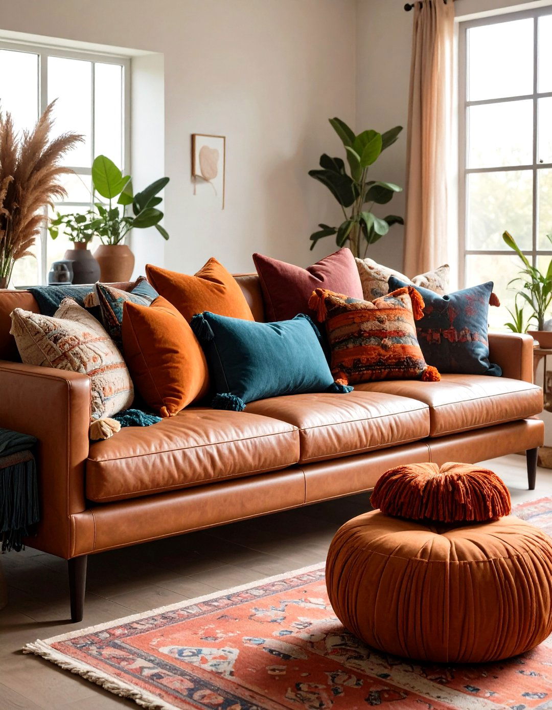 Build a Low Slung Banquette Wrapped in Pillows - 20 Bohemian Moroccan Living Room Ideas