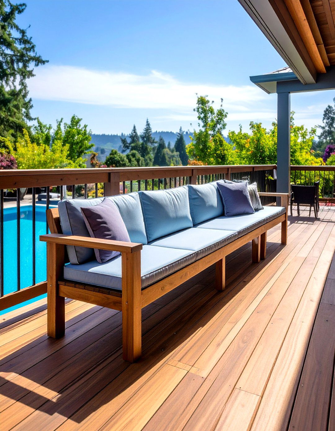 Built In Bench Seating Railings for Added Function - 20 Pool Deck Railing Ideas