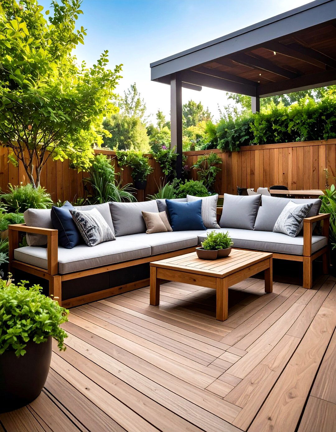 Built In Bench Seating That Saves Floor Space - 20 Ground Level Deck Ideas