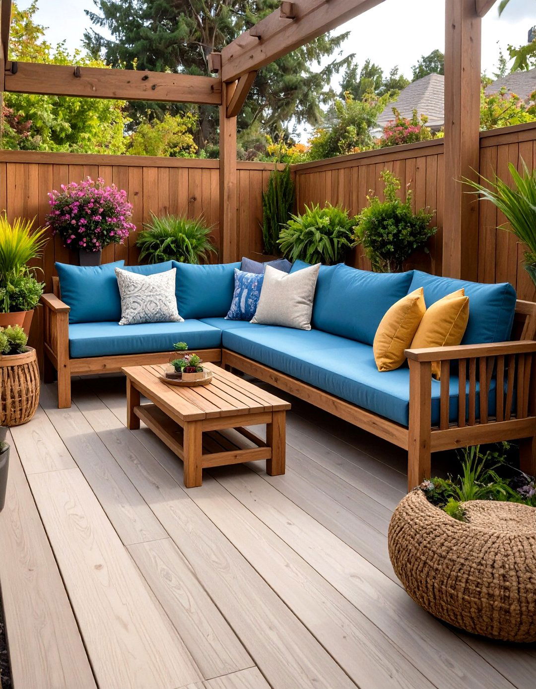 Built In Bench Seating with Storage - 20 Small Backyard Patio Ideas