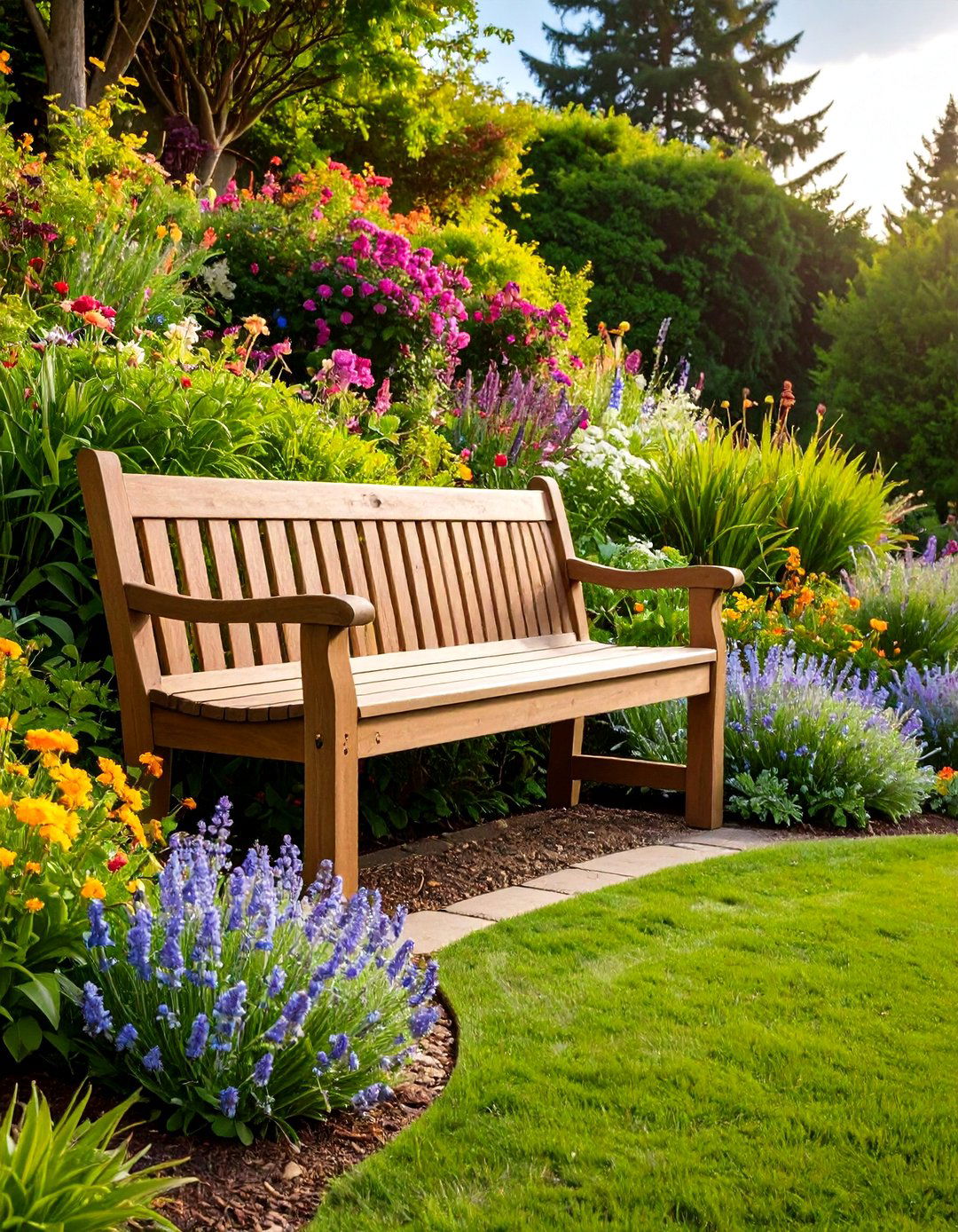 Built In Bench on Incline - 20 Sloping Garden Design Ideas