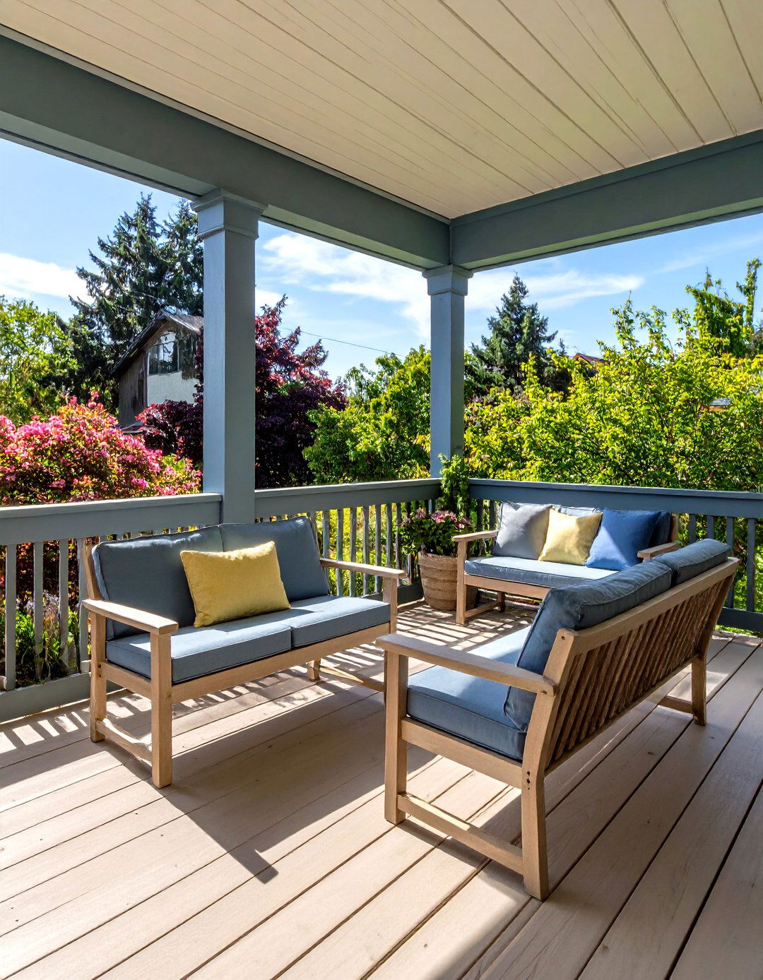 Built In Benches with Storage - 20 Screened-in Deck Ideas