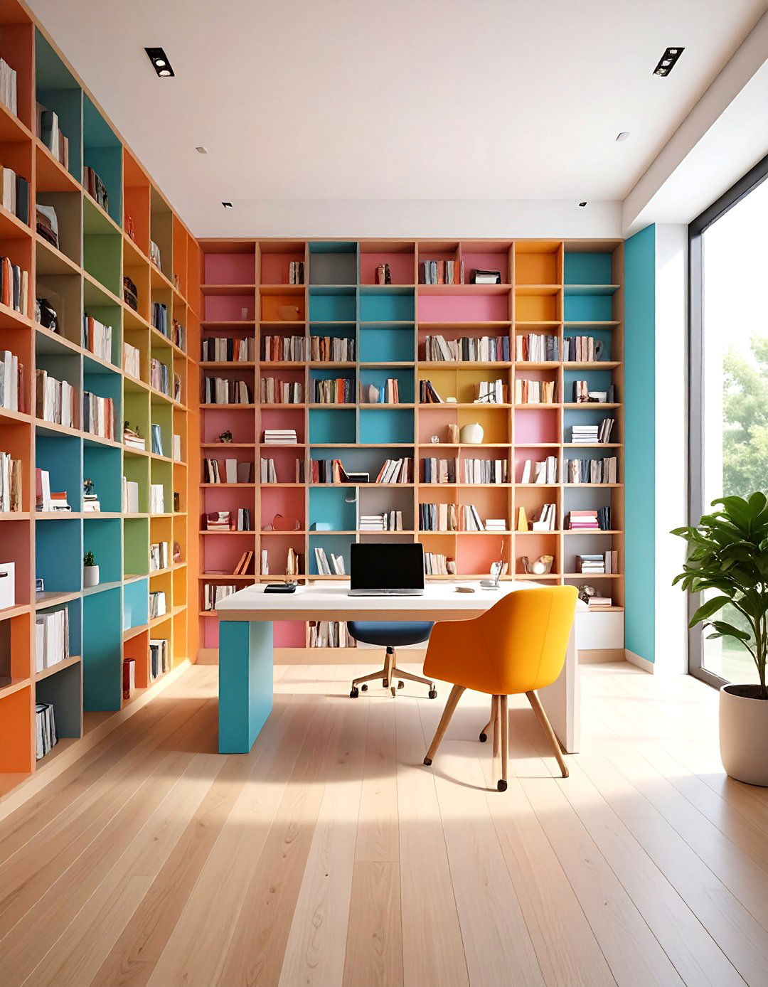 Built In Bookshelf Wall - 20 Study Room Ideas
