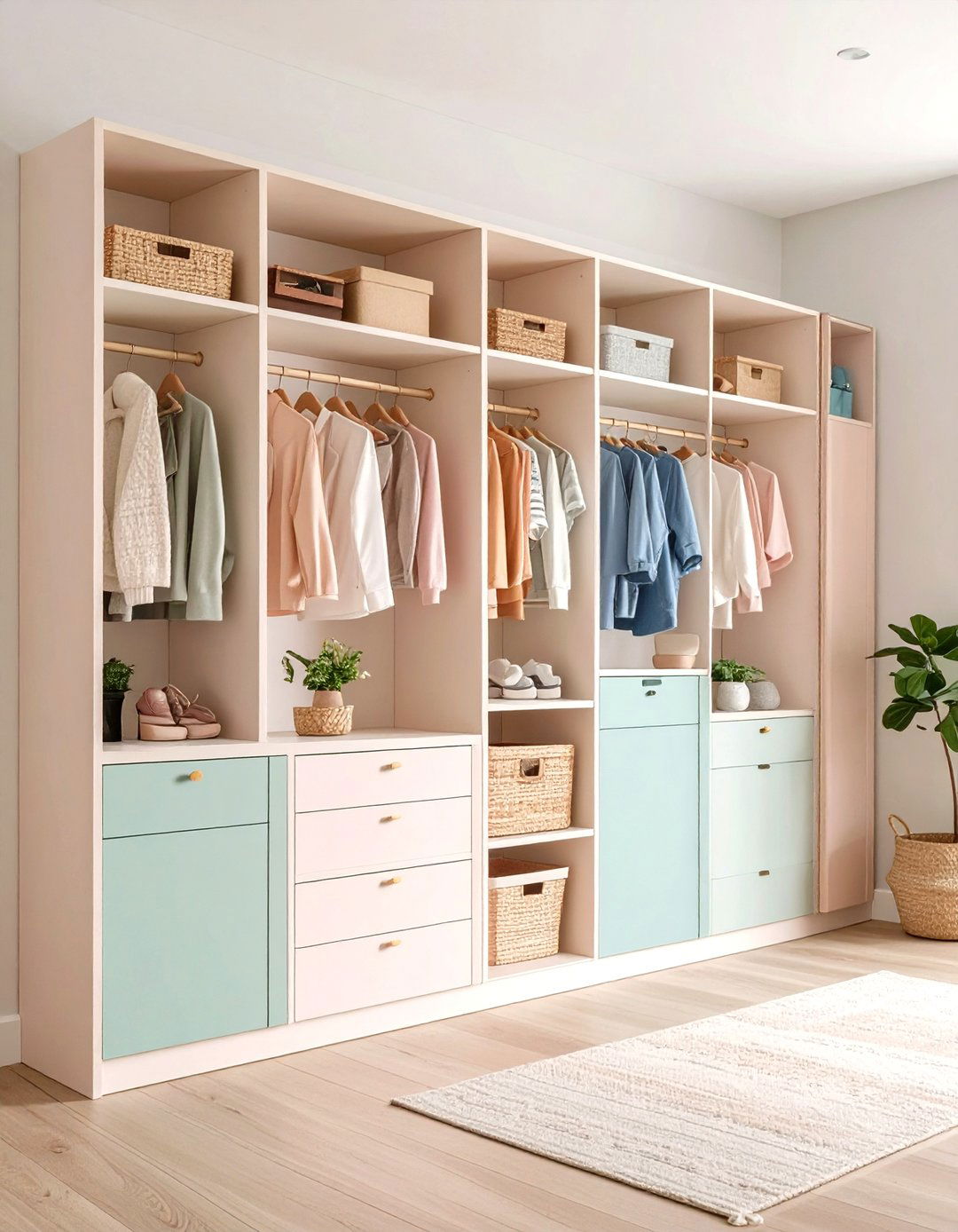 Built In Cubby Storage - 20 Scandinavian Entryway Ideas
