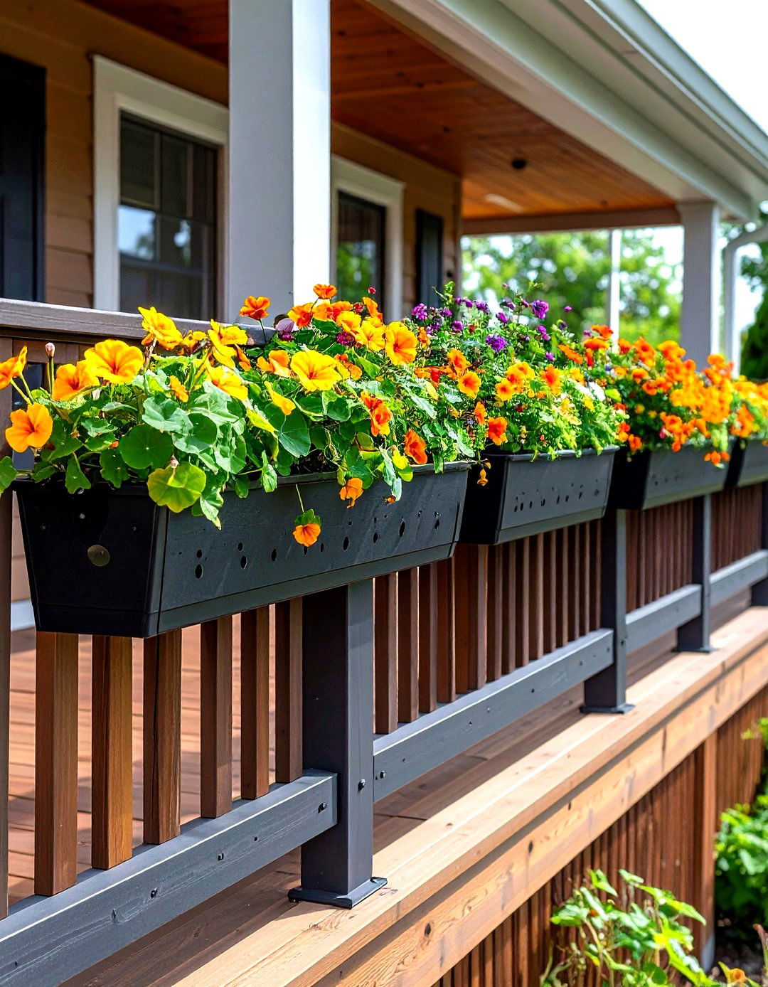 Built In Planter Box Front Porch Railings - 20 Front Porch Railing Ideas