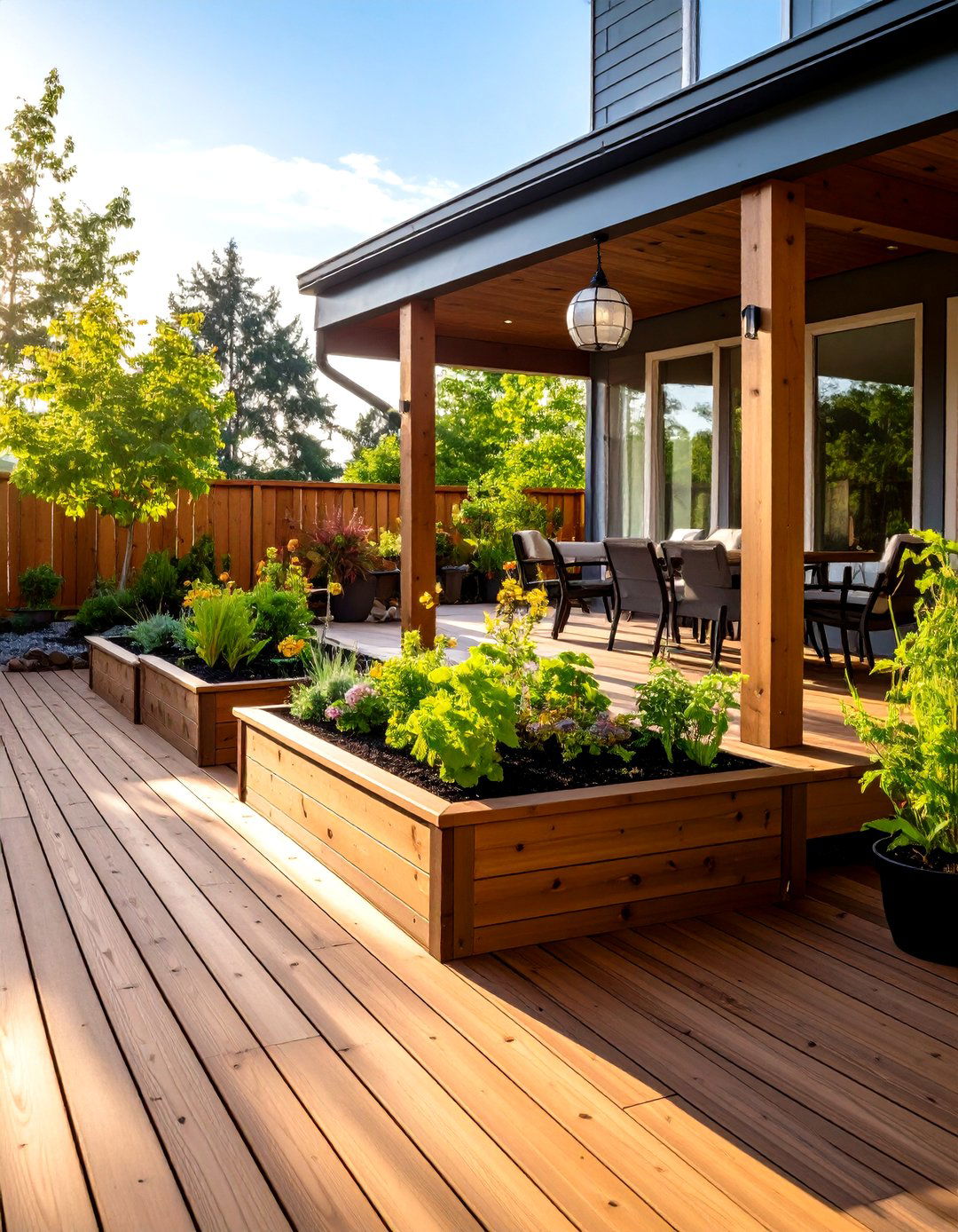 Built In Planter Box Porch Deck - 20 Front Porch Deck Ideas