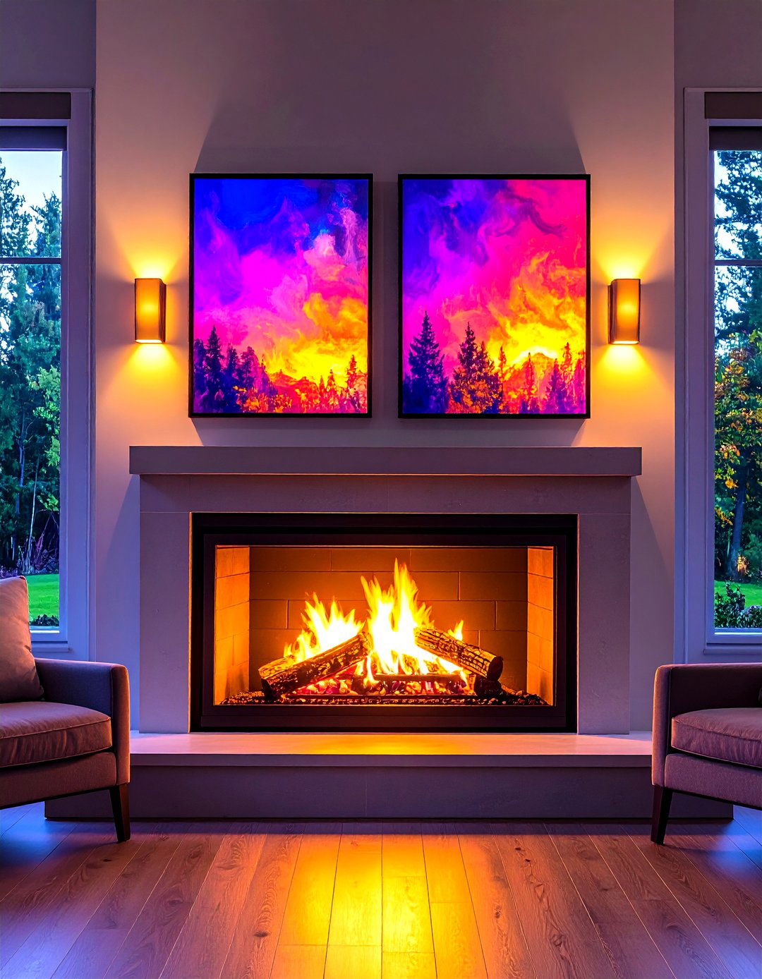 Built In Shelving Framing the Fireplace - 20 Fireplace Decor Ideas