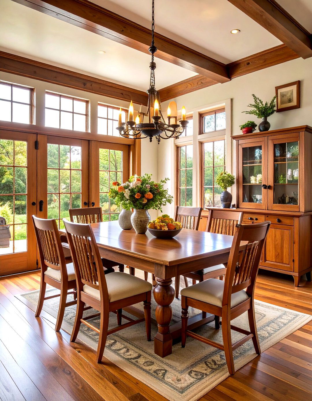 Built In Sideboard Anchors the Craftsman Dining Room - 20 Craftsman Dining Room Ideas