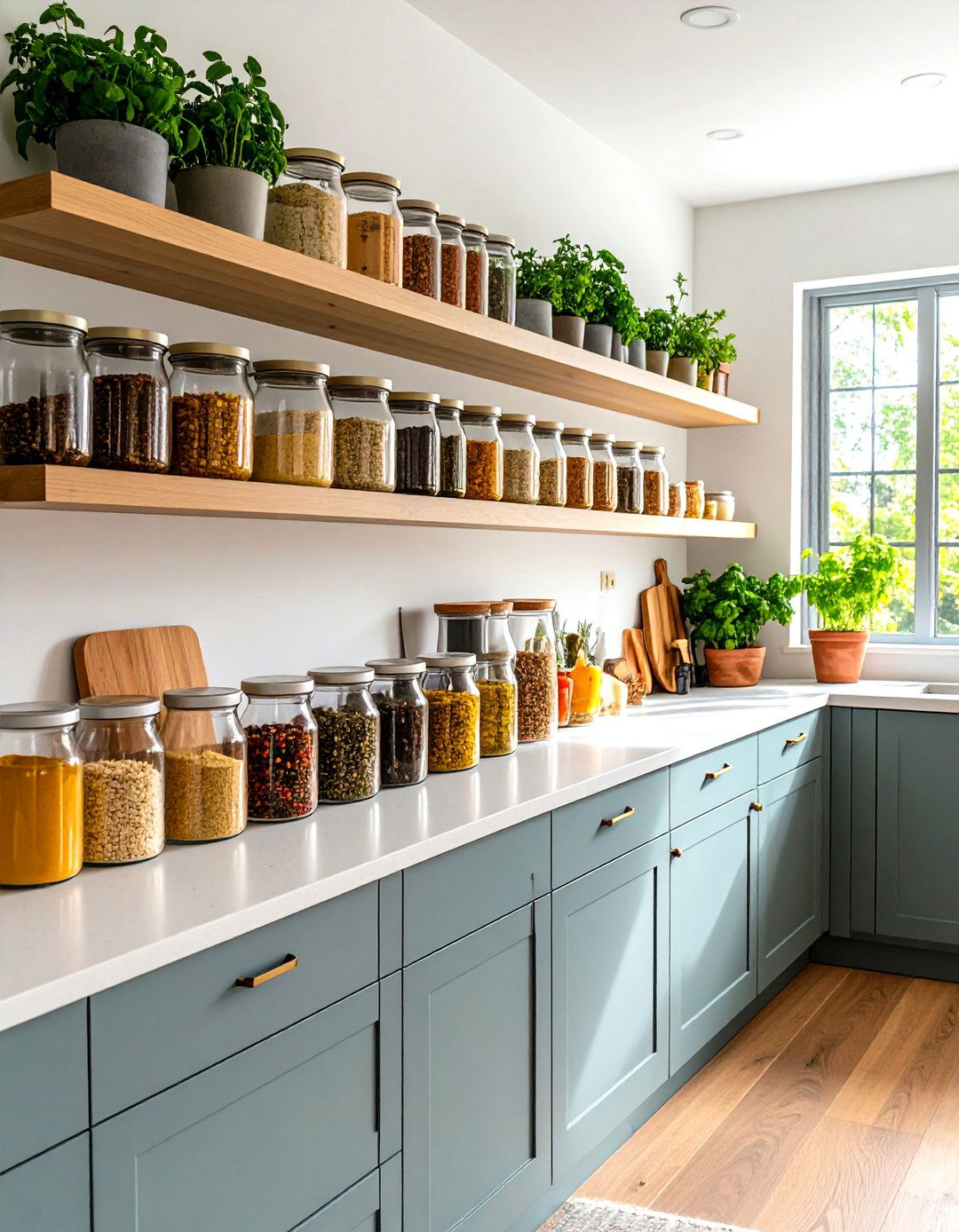 Built In Spice Ledge Shelf - 20 Small Kitchen Storage Ideas