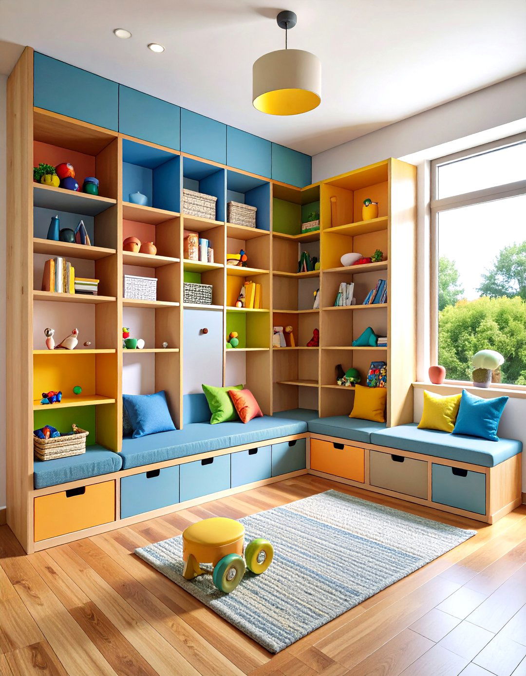 Built In Storage - 20 Toddler Room Ideas