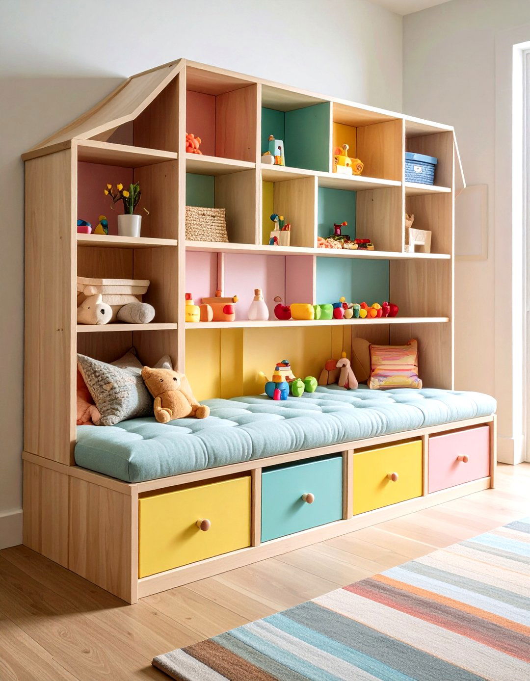 Built In Toy Storage Benches for Dual Purpose Furniture - 20 Toy Storage Ideas