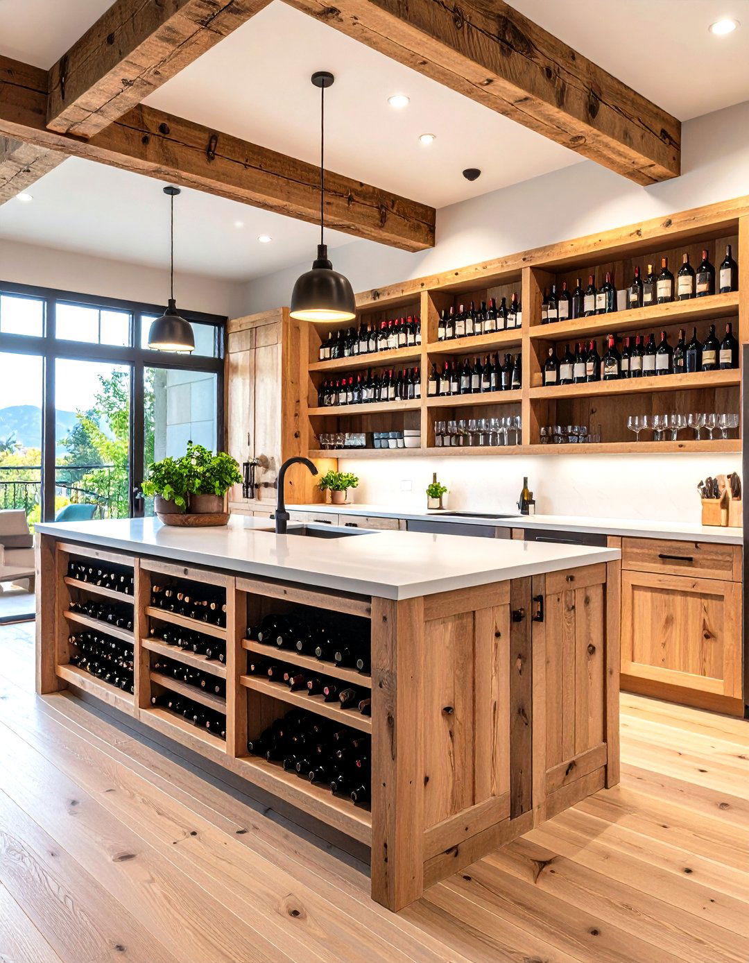 Built In Wine Rack Kitchen Island - 20 Rustic Kitchen Island Ideas