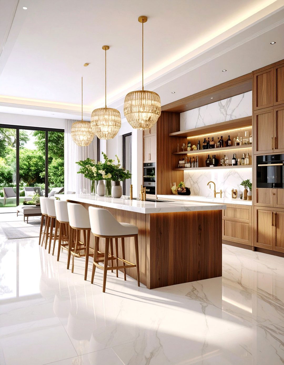 Built in Bar Mansion Living Room - 20 Mansion Living Room Ideas