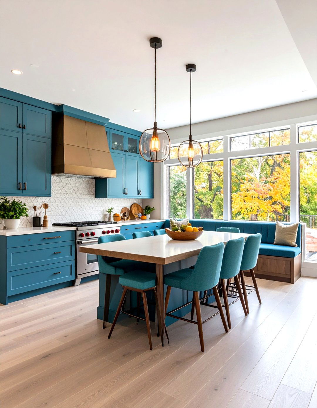 Built in Dining Nook Open Kitchen Living Room - 20 Open Kitchen Living Room Ideas