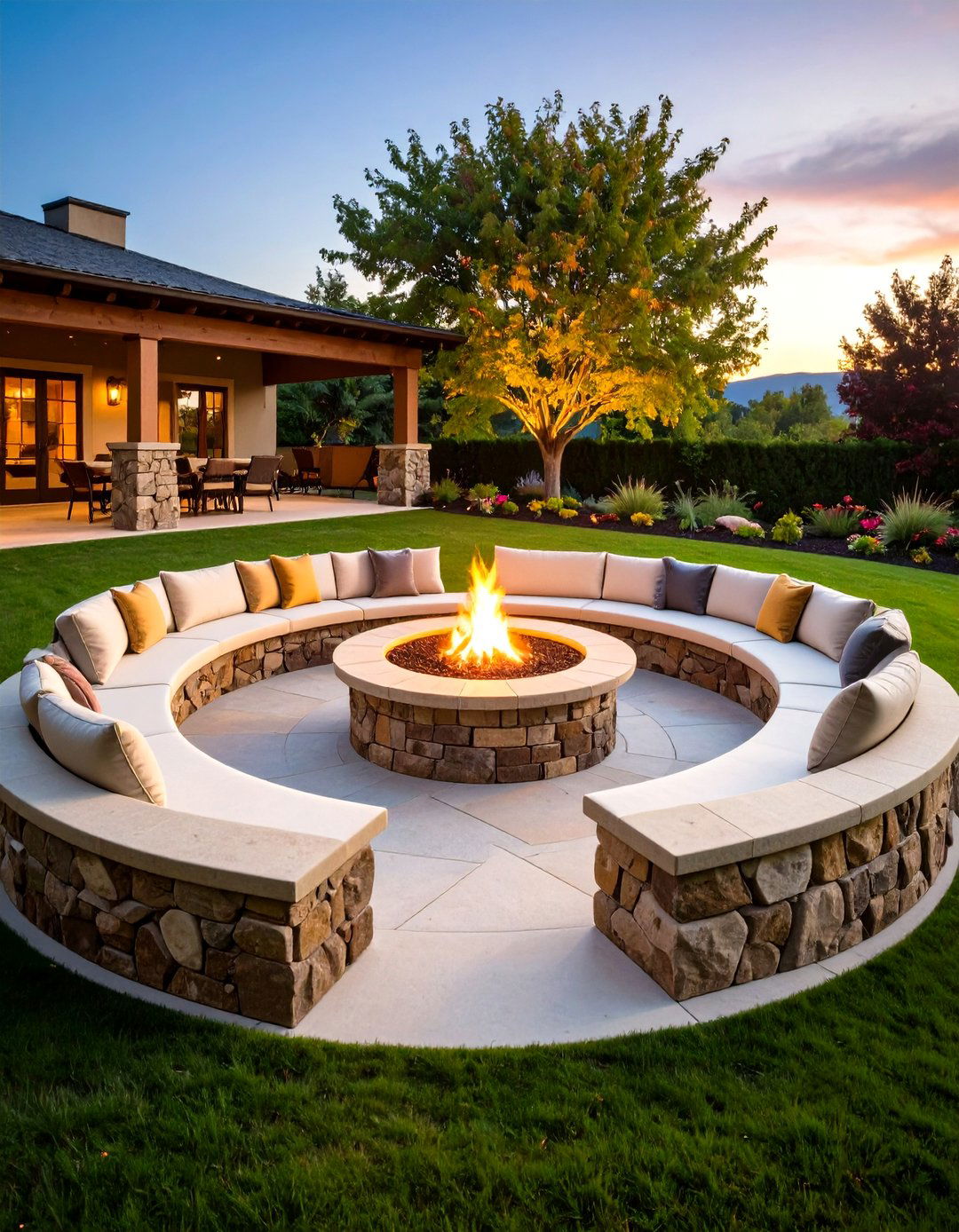 Built in Fire Pit Bench Seating - 20 Fire Pit Chair Ideas