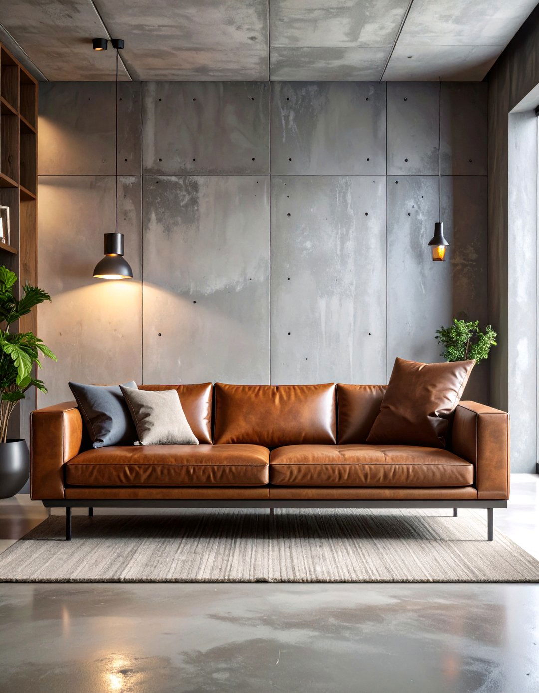 Built in Seating Concrete Floor Living Room Concepts - 20 Concrete Floor Living Room Ideas