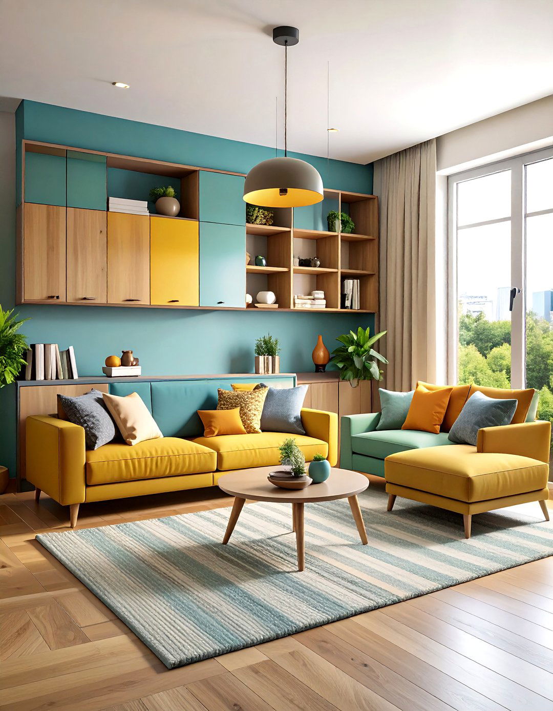 Built in Storage Condo Living Room Organization - 20 Condo Living Room Ideas