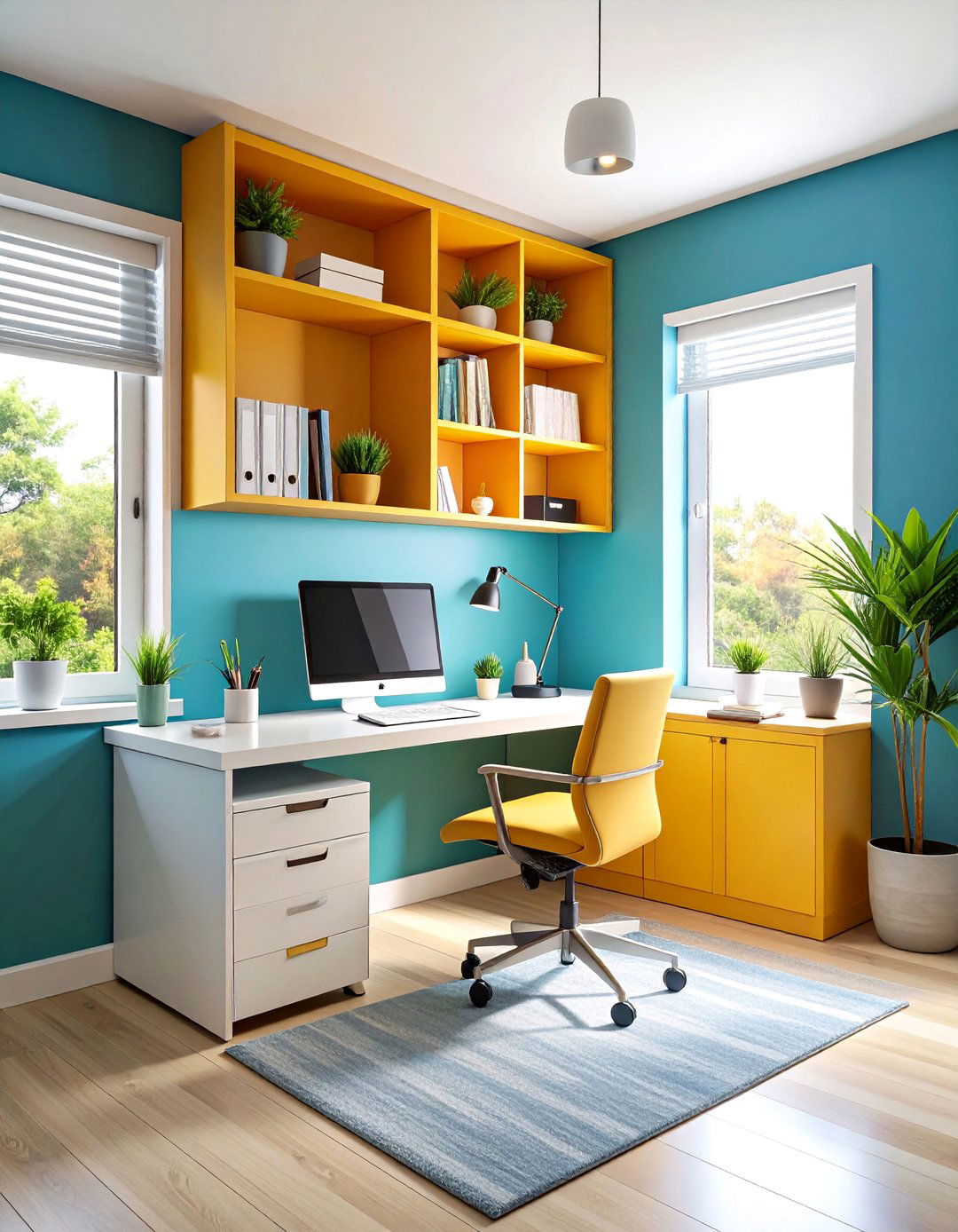 Built in Storage Home Office Nook - 20 Home Office Ideas for Her