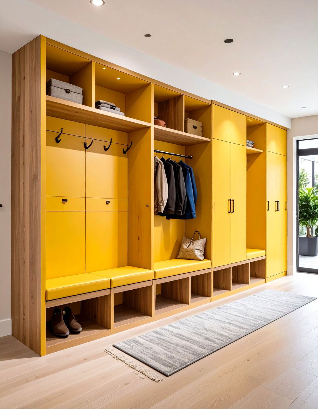 Built in Storage Modern Entryway System - 20 Modern Entryway Ideas
