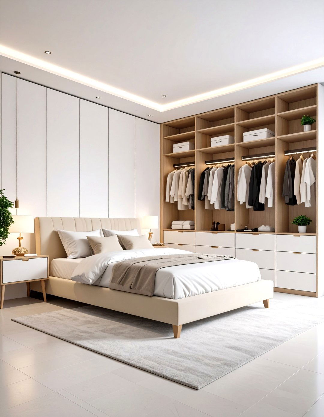 Built in Storage White and Cream Bedroom Solutions - 20 White and Cream Bedroom Ideas