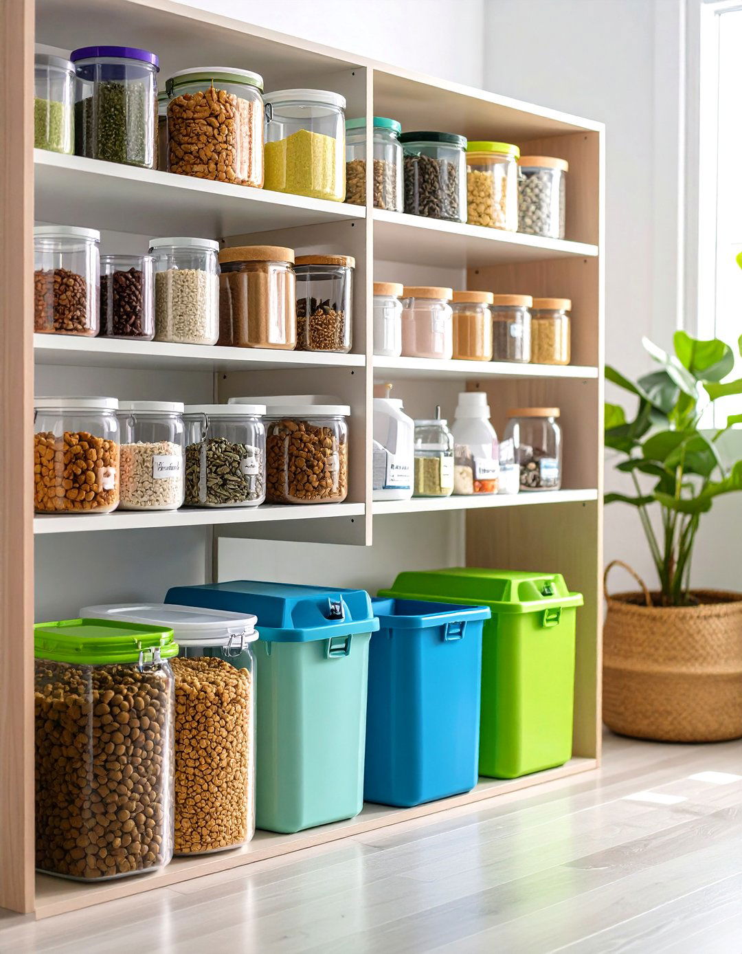 Bulk Storage with Clear Containers - 20 Utility Room Ideas