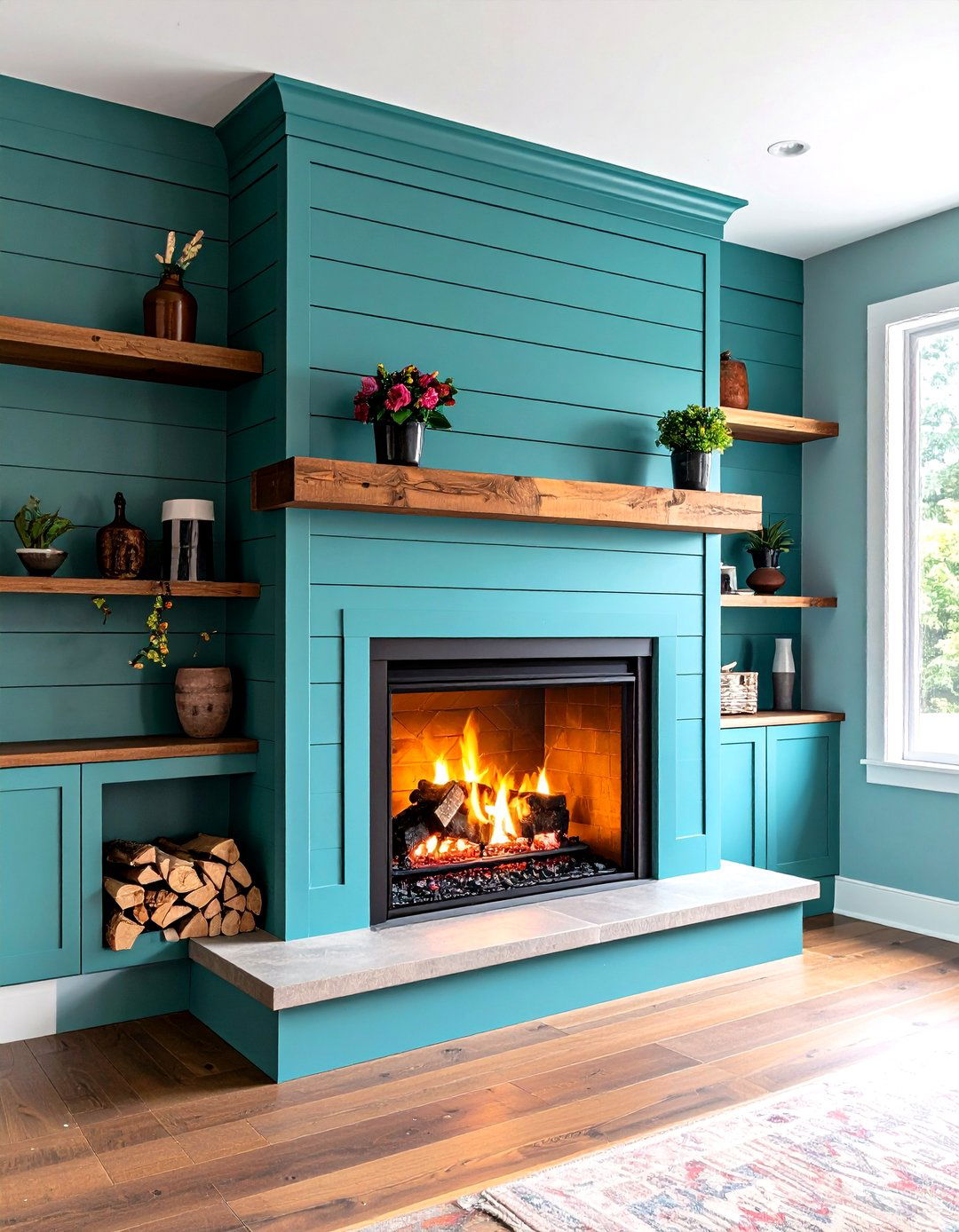 Bump Out Shiplap Fireplace - 20 Shiplap Fireplace Ideas