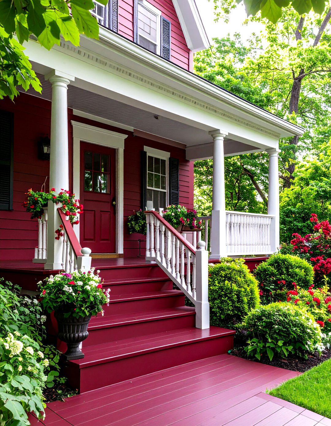 Burgundy Red Porch Paint Colors - 20 Porch Paint Colors