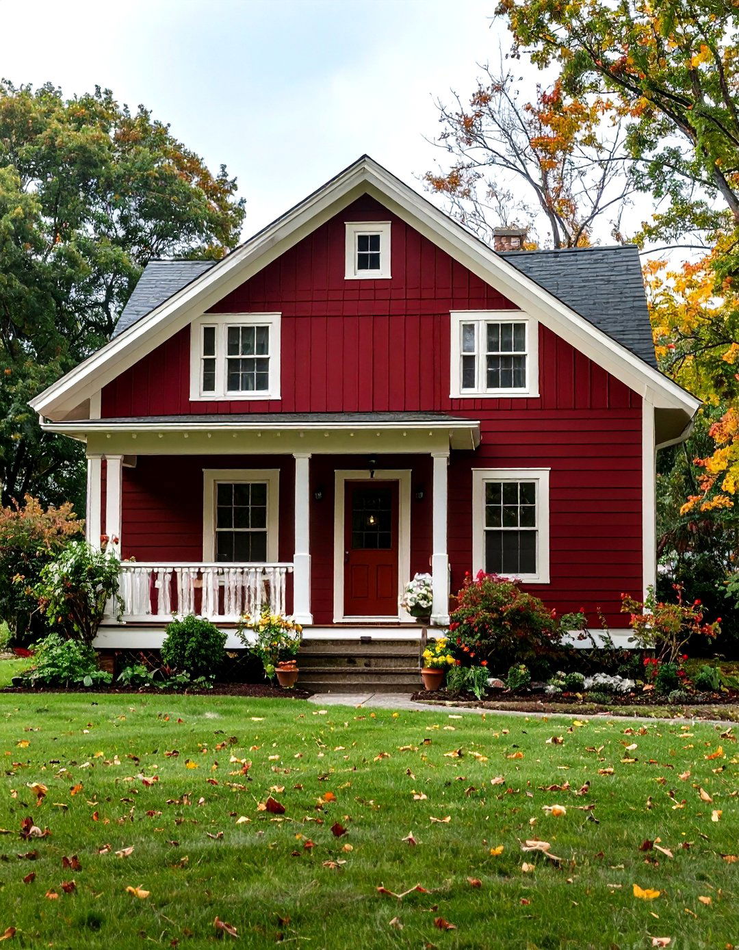 Burgundy Red and Cream Traditional Small Home Palette - 20 Exterior Color Palettes for Small Homes