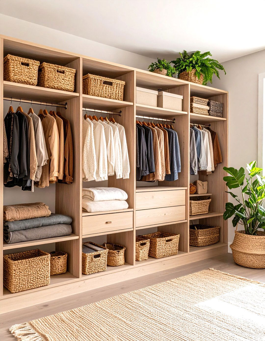 Burlap and Twine Rustic Closet - 20 Rustic Closet Ideas