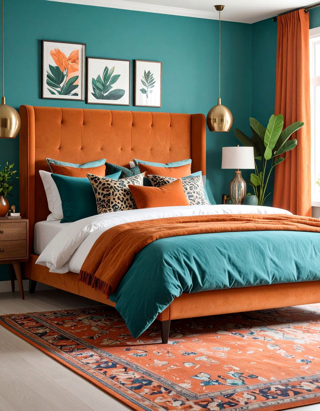 Burnt Orange Bedroom Eclectic Maximalist Den - 20 Burnt Orange Bedroom Ideas