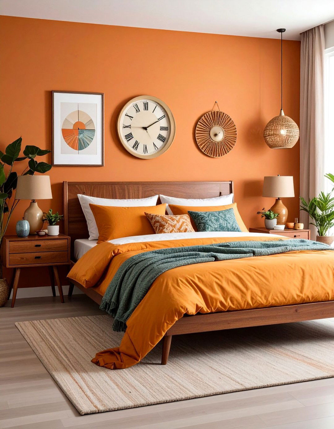Burnt Orange Bedroom Mid Century Modern Sanctuary - 20 Burnt Orange Bedroom Ideas